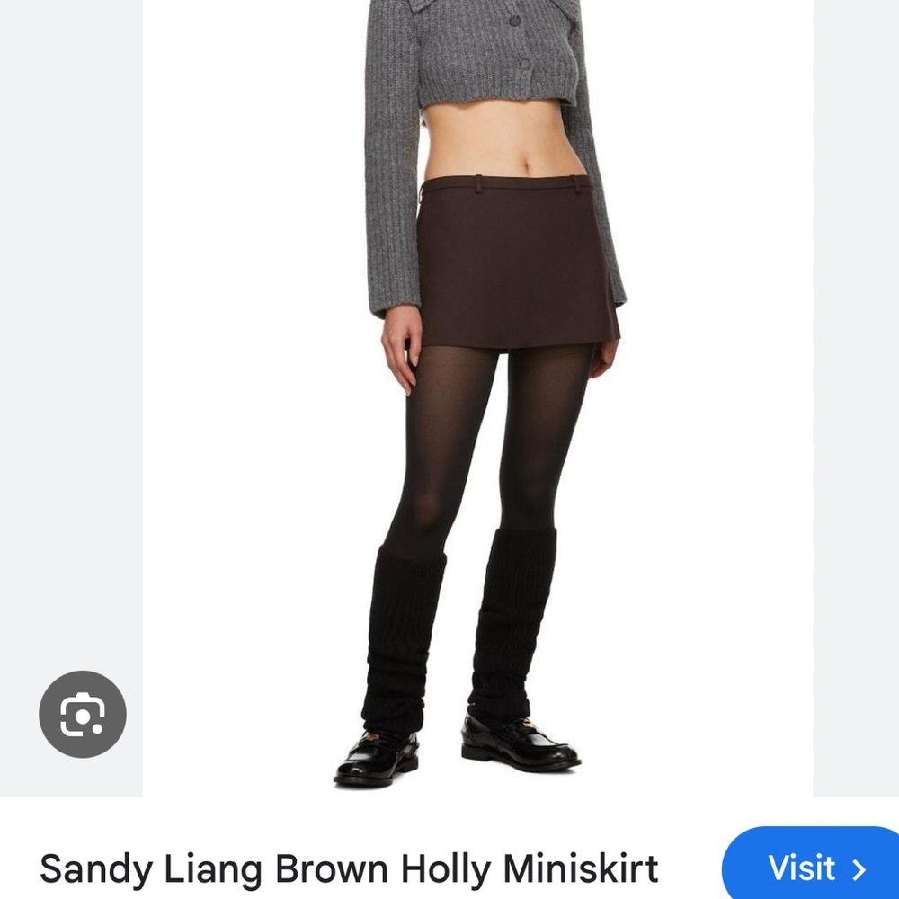Sandy Liang Dark Brown Skirt